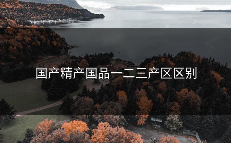 国产精产国品一二三产区区别